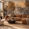 Amber Canopy, peel and stick wallpaper styled on a feature wall