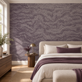 Amethyst Wave, peel and stick wallpaper styled on a feature wall