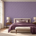 Amethyst Weave, peel and stick wallpaper styled on a feature wall