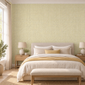 Basket Weave, peel and stick wallpaper styled on a feature wall
