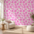 Blossom Garden, peel and stick wallpaper styled on a feature wall