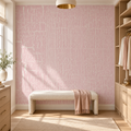 Blush Patina, peel and stick wallpaper styled on a feature wall