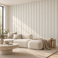 Bone Panels, peel and stick wallpaper styled on a feature wall