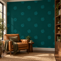 Celestial Dots, peel and stick wallpaper styled on a feature wall
