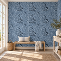 Coastal Fossil, peel and stick wallpaper styled on a feature wall