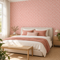 Coral Arches, peel and stick wallpaper styled on a feature wall