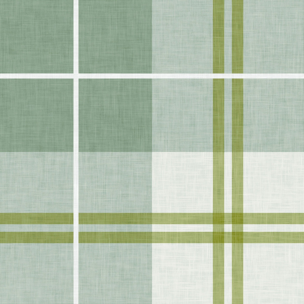 Country Plaid in Sea Green by Sarah Thorpe, peel and stick wallpaper