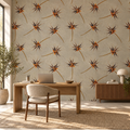 Dandelion Clock, peel and stick wallpaper styled on a feature wall