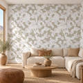 Desert Camo, peel and stick wallpaper styled on a feature wall