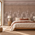 Desert Flow, peel and stick wallpaper styled on a feature wall