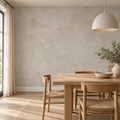 Desert Plaster, peel and stick wallpaper styled on a feature wall