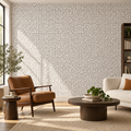 Dotted Maze, peel and stick wallpaper styled on a feature wall