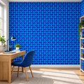 Electric Chevron, peel and stick wallpaper styled on a feature wall