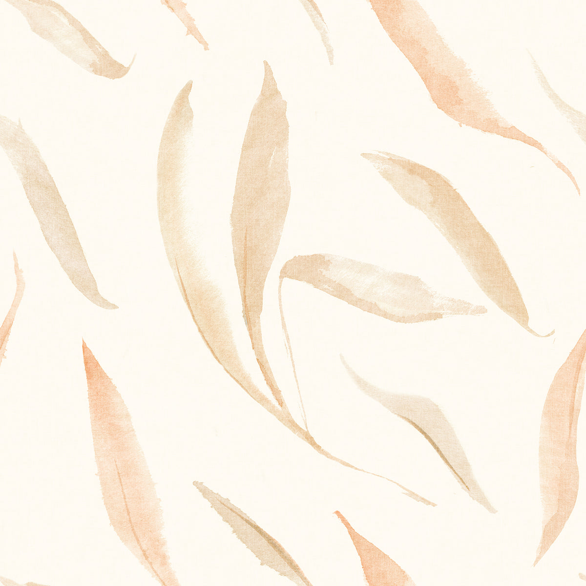 Falling Leaves in Antique Cream by Cat Bellini, peel and stick wallpaper