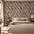 Feathered Suede, peel and stick wallpaper styled on a feature wall