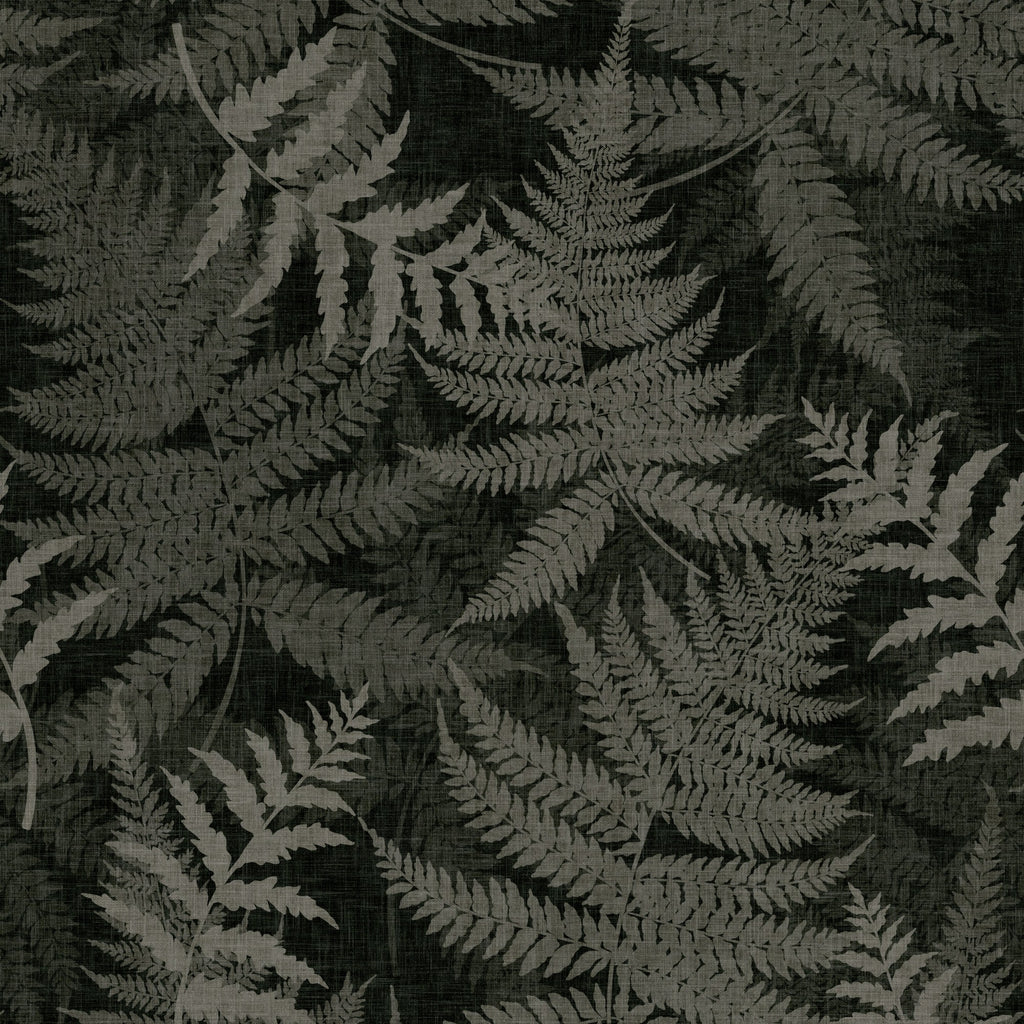 Fern Botanical in Almost Black by Sarah Thorpe, peel and stick wallpaper