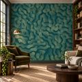 Forest Flow, peel and stick wallpaper styled on a feature wall