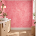 Fuchsia Plaster, peel and stick wallpaper styled on a feature wall