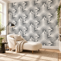 Ink Bursts, peel and stick wallpaper styled on a feature wall