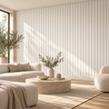 Ivory Panels, peel and stick wallpaper styled on a feature wall