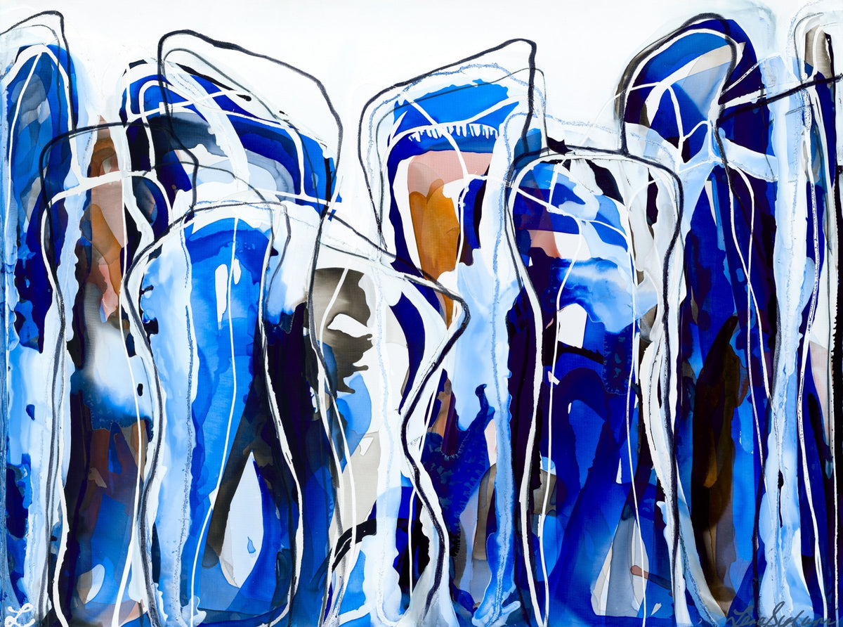 Jelly Blue Mural by Lara Scolari, wallpaper mural