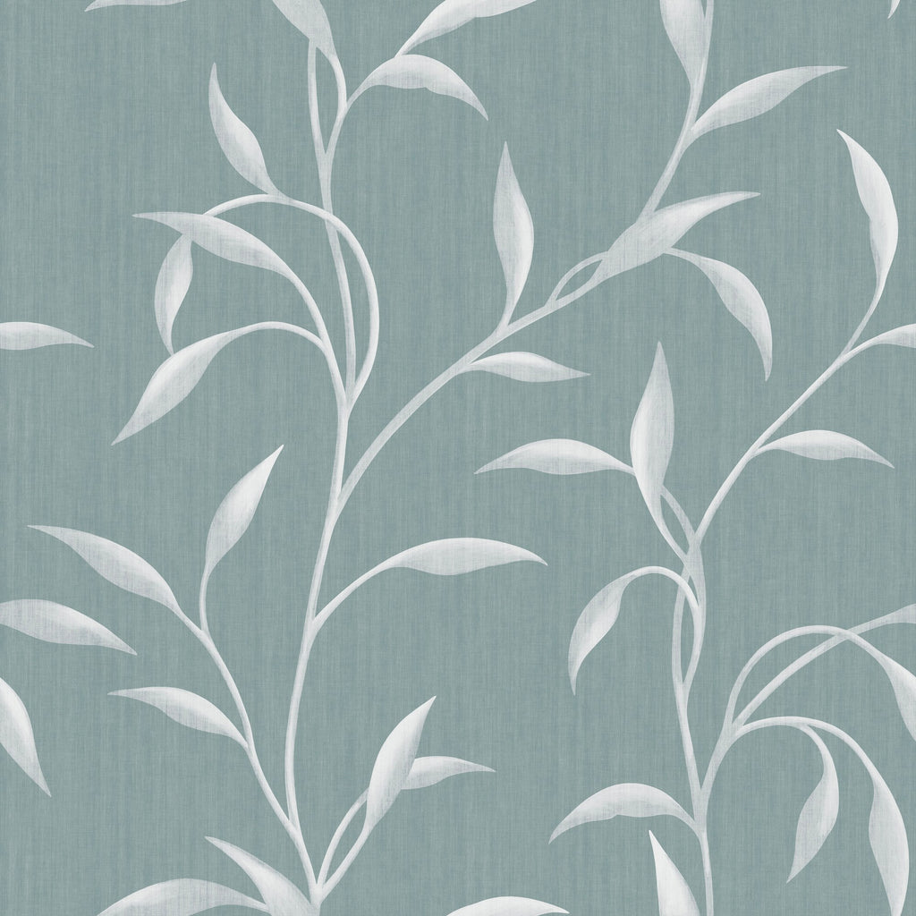 Leafy Vine in Dusty Blue by Sarah Thorpe, peel and stick wallpaper