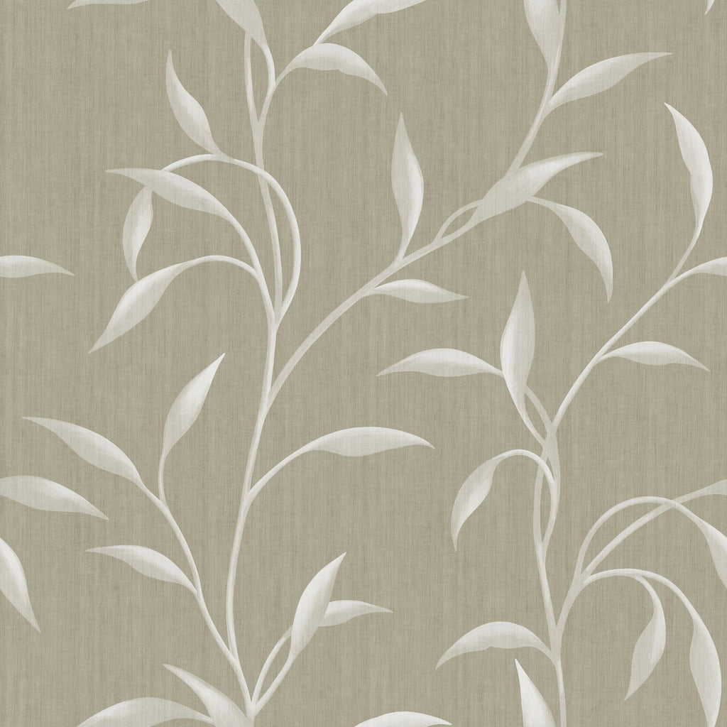 Leafy Vine in Natural Beige by Sarah Thorpe, peel and stick wallpaper
