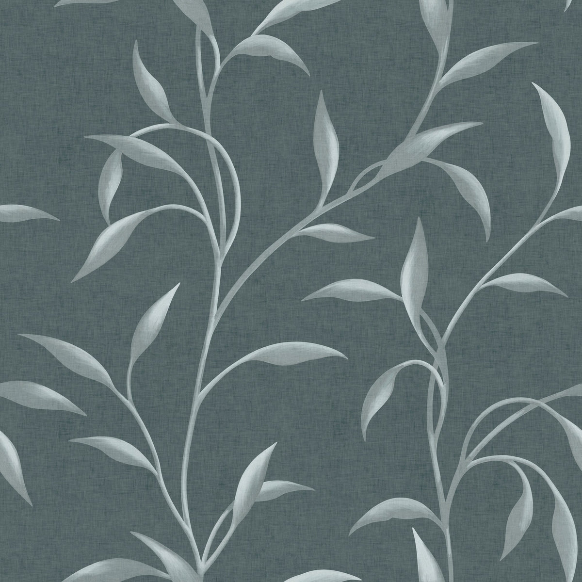 Leafy Vine in Steel Grey by Sarah Thorpe, peel and stick wallpaper