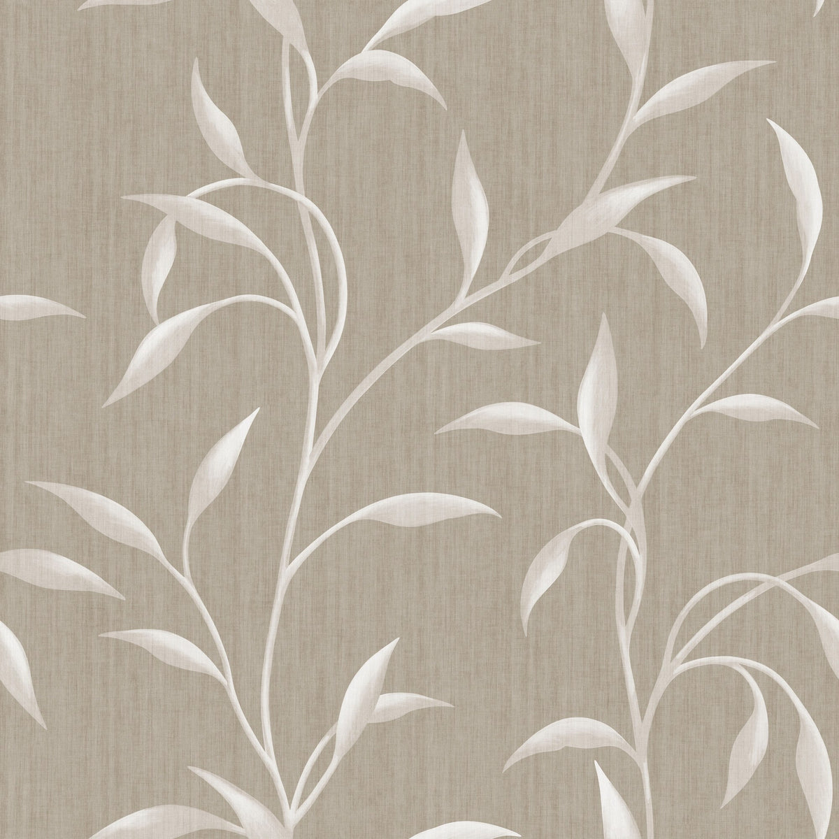 Leafy Vine in Warm Beige by Sarah Thorpe, peel and stick wallpaper