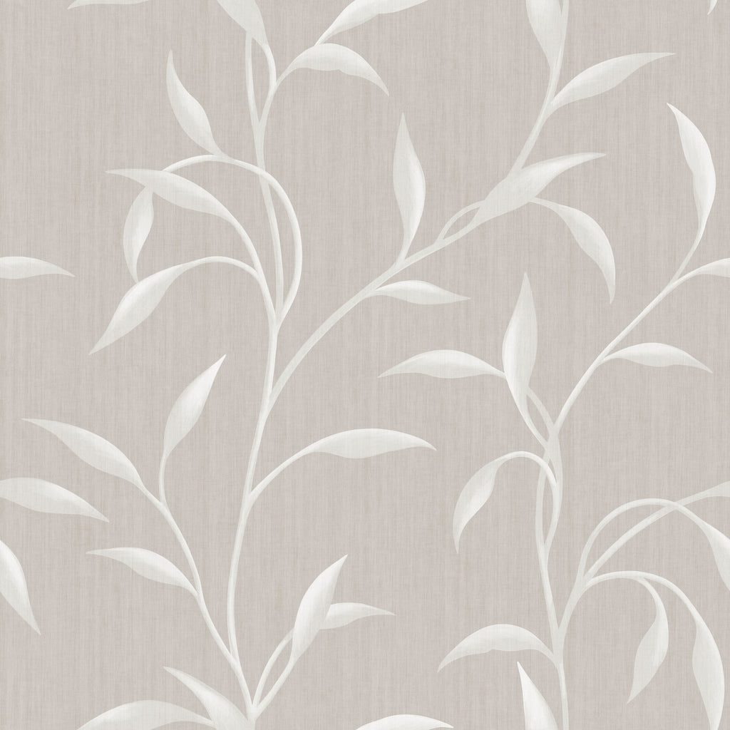Leafy Vine in Warm Grey by Sarah Thorpe, peel and stick wallpaper