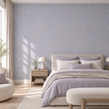 Lilac Mist, peel and stick wallpaper styled on a feature wall