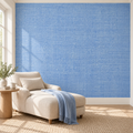 Linen Sky, peel and stick wallpaper styled on a feature wall