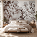 Magnolia Streets, peel and stick wallpaper styled on a feature wall