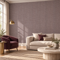 Mauve Linen, peel and stick wallpaper styled on a feature wall