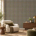 Meadow Repeat, peel and stick wallpaper styled on a feature wall