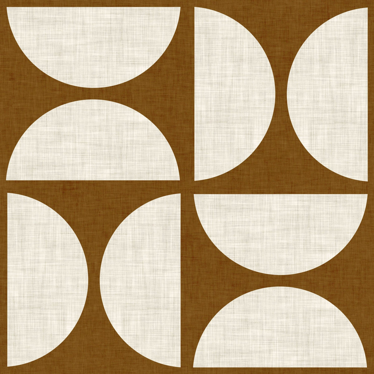 Mid Century Geometric in Burnt Orange by Sarah Thorpe, peel and stick wallpaper, mid-century Geometric by Sarah Thorpe