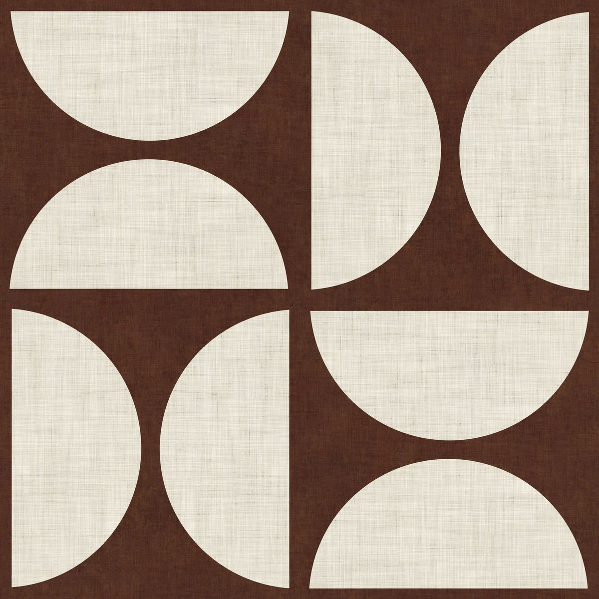 Mid Century Geometric in Warm Brown by Sarah Thorpe, peel and stick wallpaper, mid-century Geometric by Sarah Thorpe