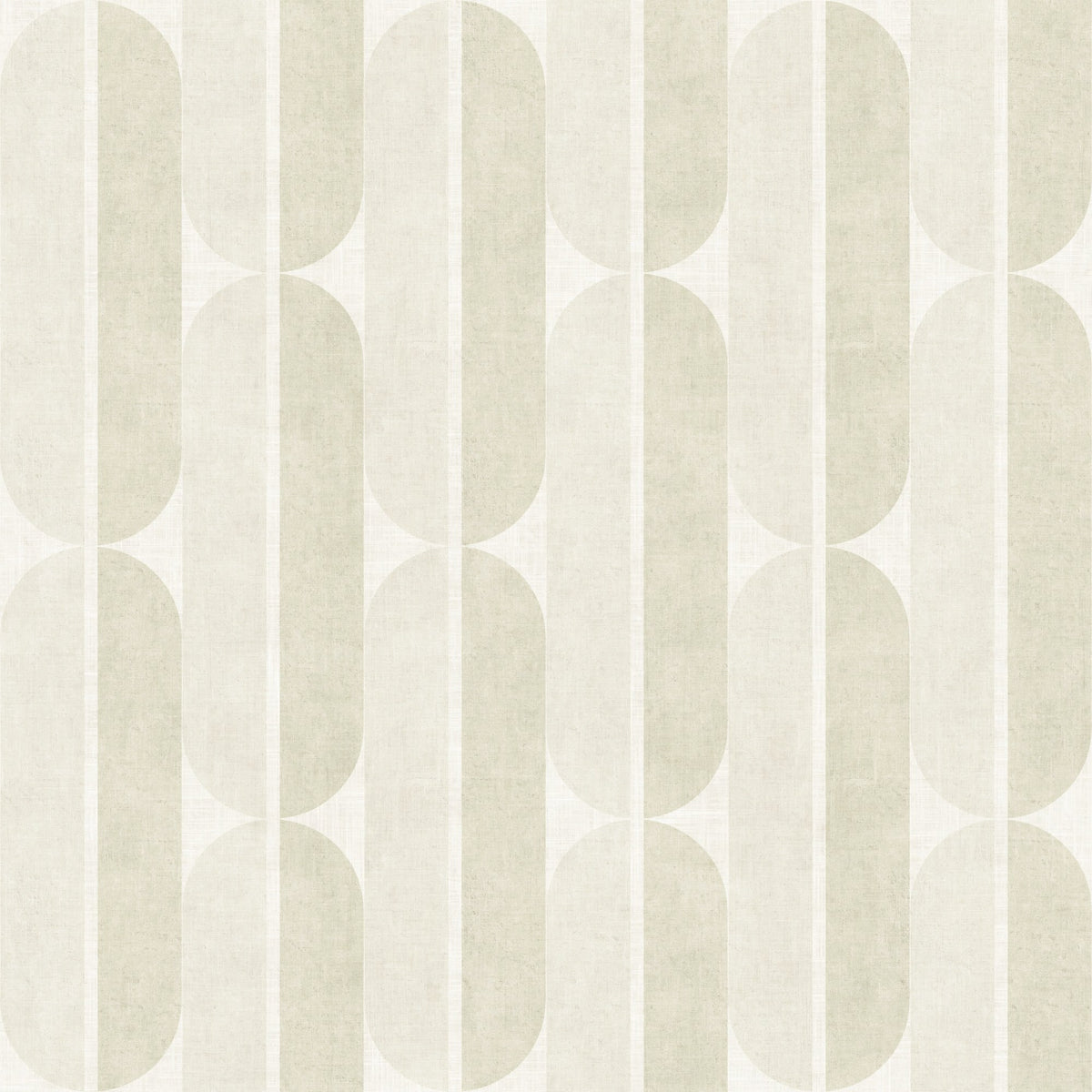Mid Century Oval Stripe in Soft Cream by Sarah Thorpe, peel and stick wallpaper, mid-century Oval Stripe by Sarah Thorpe