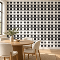 Midnight Tiles, peel and stick wallpaper styled on a feature wall