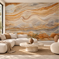 Mineral Drift, peel and stick wallpaper styled on a feature wall