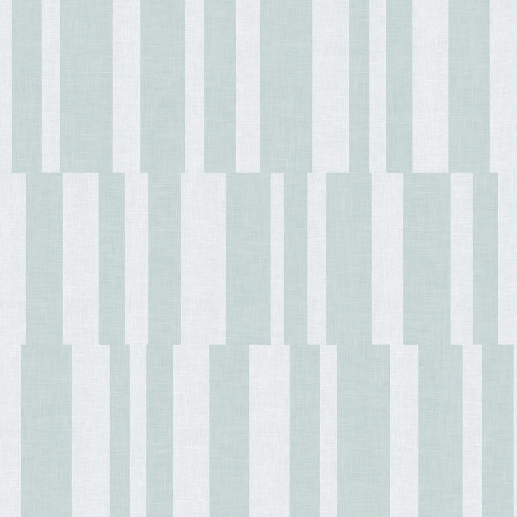 Modern Geometric Stripe in Aqua Blue by Sarah Thorpe, peel and stick wallpaper