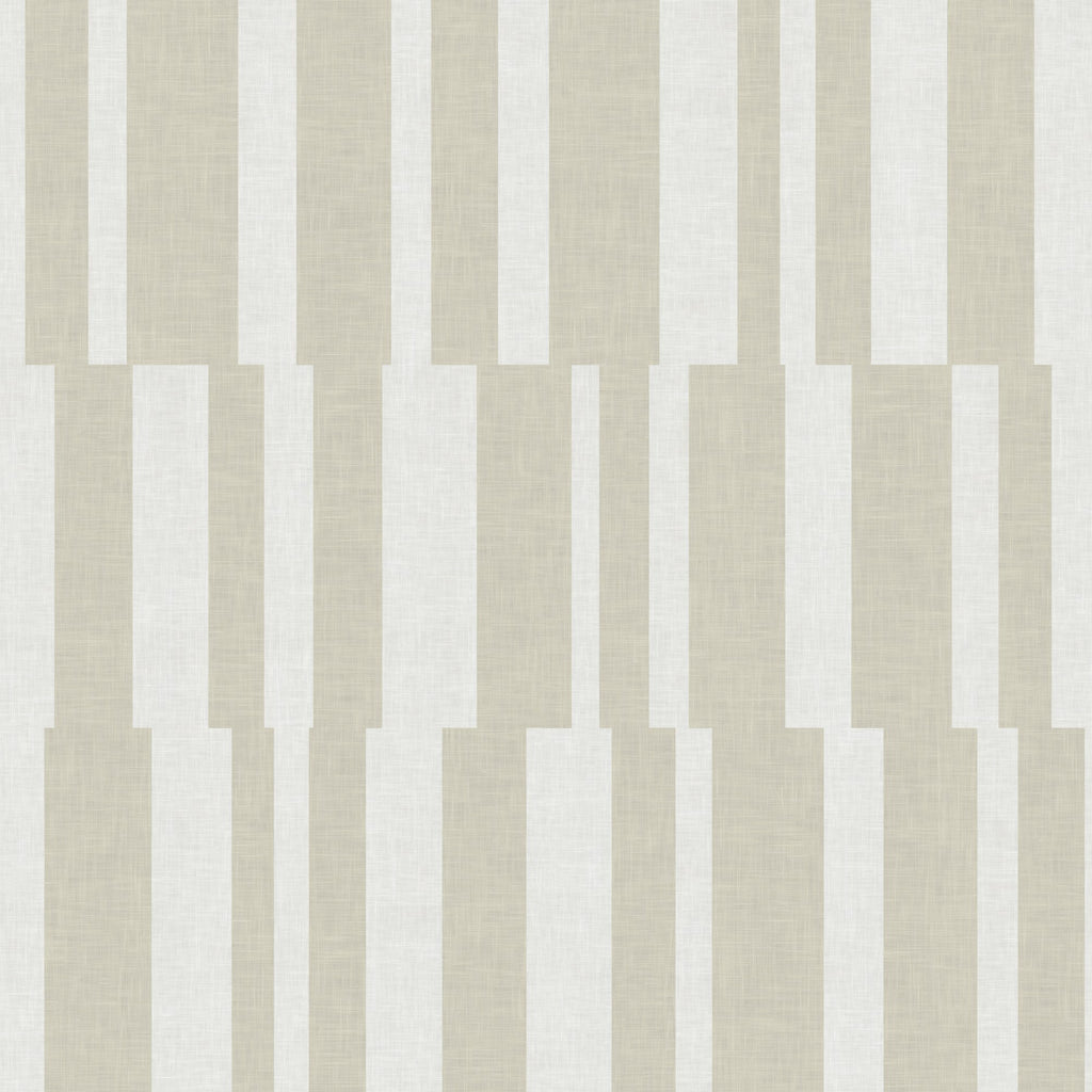 Modern Geometric Stripe in Light Beige by Sarah Thorpe, peel and stick wallpaper