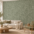 Moss Texture, peel and stick wallpaper styled on a feature wall