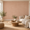 Natural Weave, peel and stick wallpaper styled on a feature wall