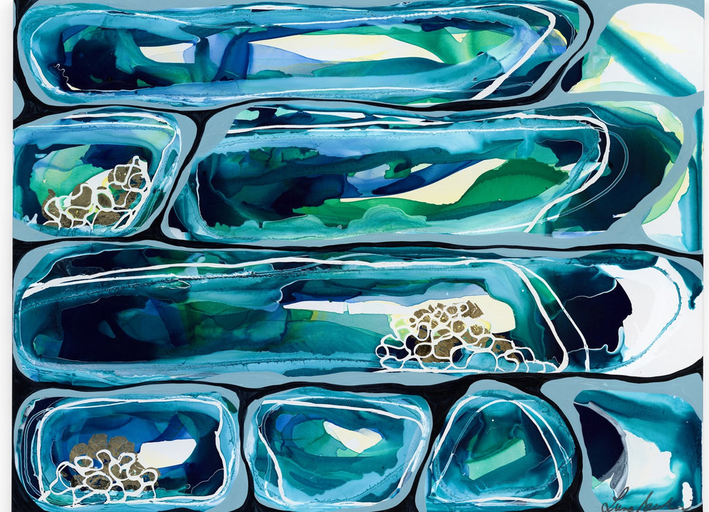 Ocean Dance Mural by Lara Scolari, wallpaper mural