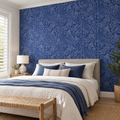 Ocean Etchings, peel and stick wallpaper styled on a feature wall