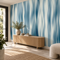 Ocean Veil, peel and stick wallpaper styled on a feature wall
