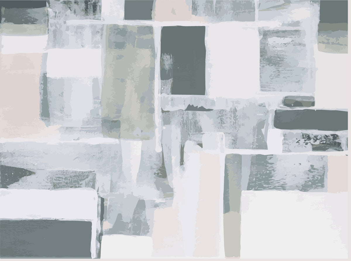 Olive & Blush Mural by De-Anne Strange, wallpaper mural