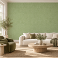Olive Contours, peel and stick wallpaper styled on a feature wall
