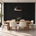 Onyx Maze, peel and stick wallpaper styled on a feature wall